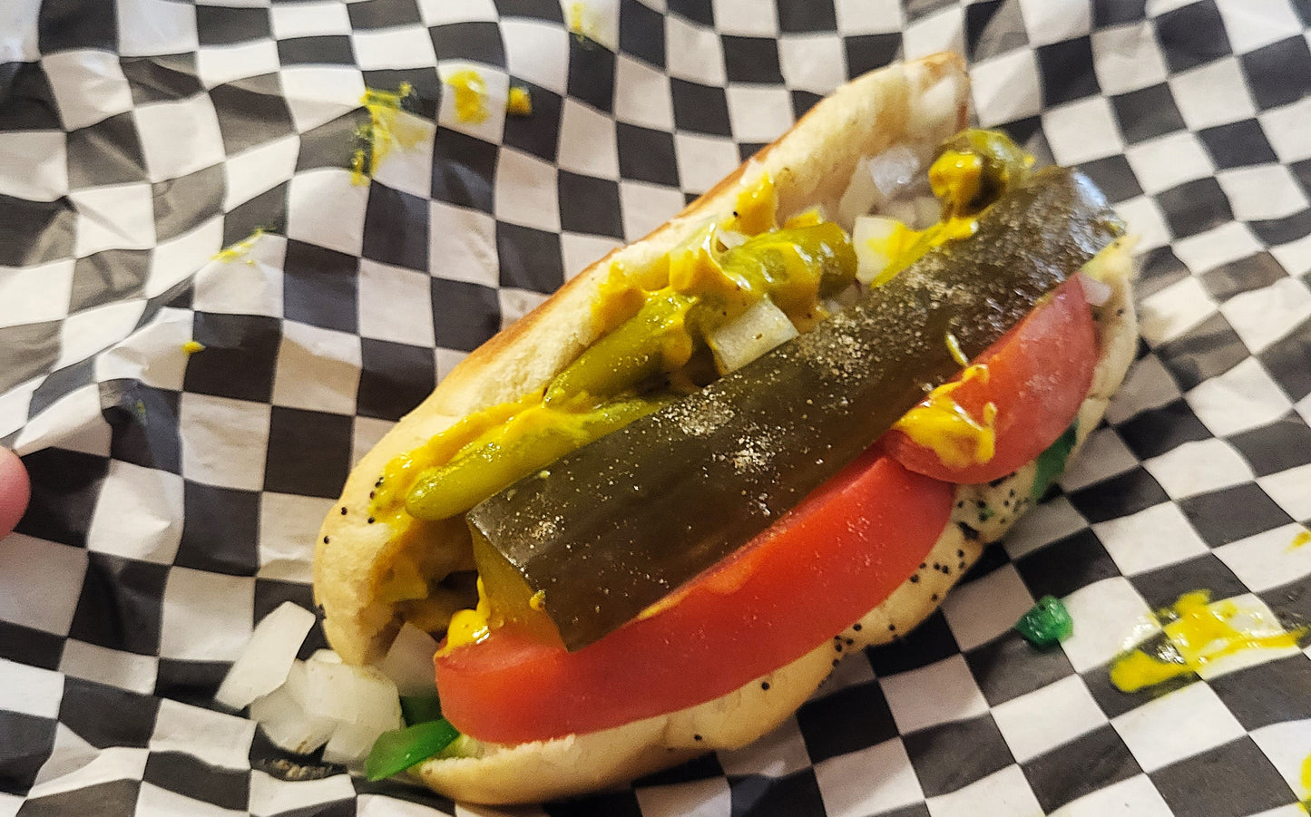 chicago style hot dog