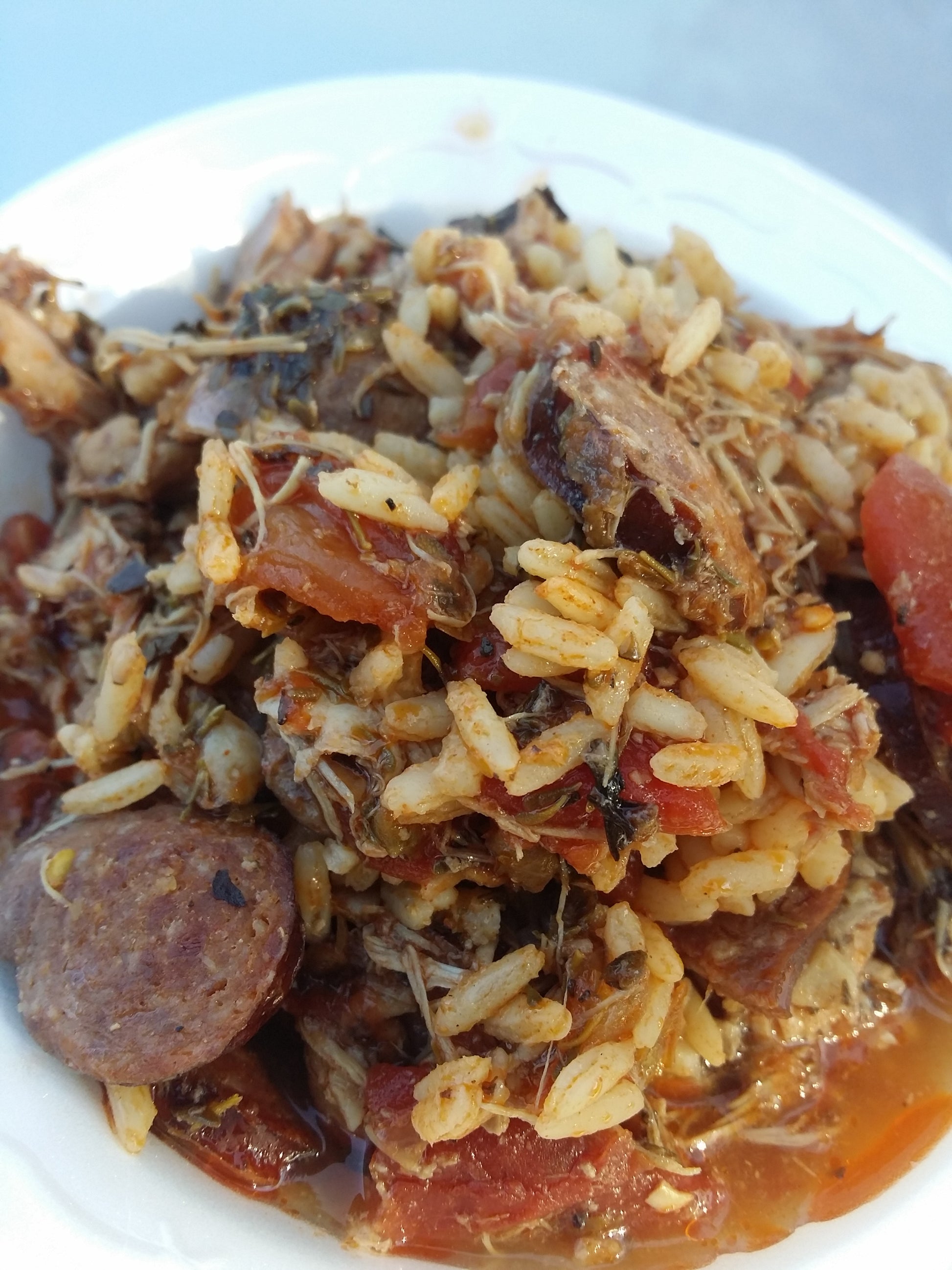 scratch made jambalaya andouille and chicken