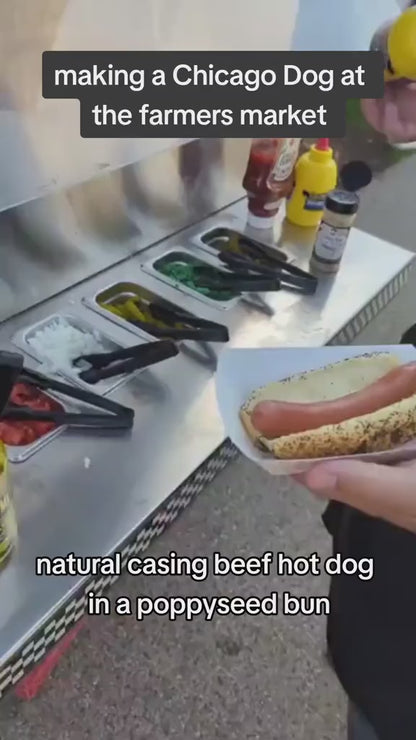 how to make a chicago style hot dog drag it through the garden